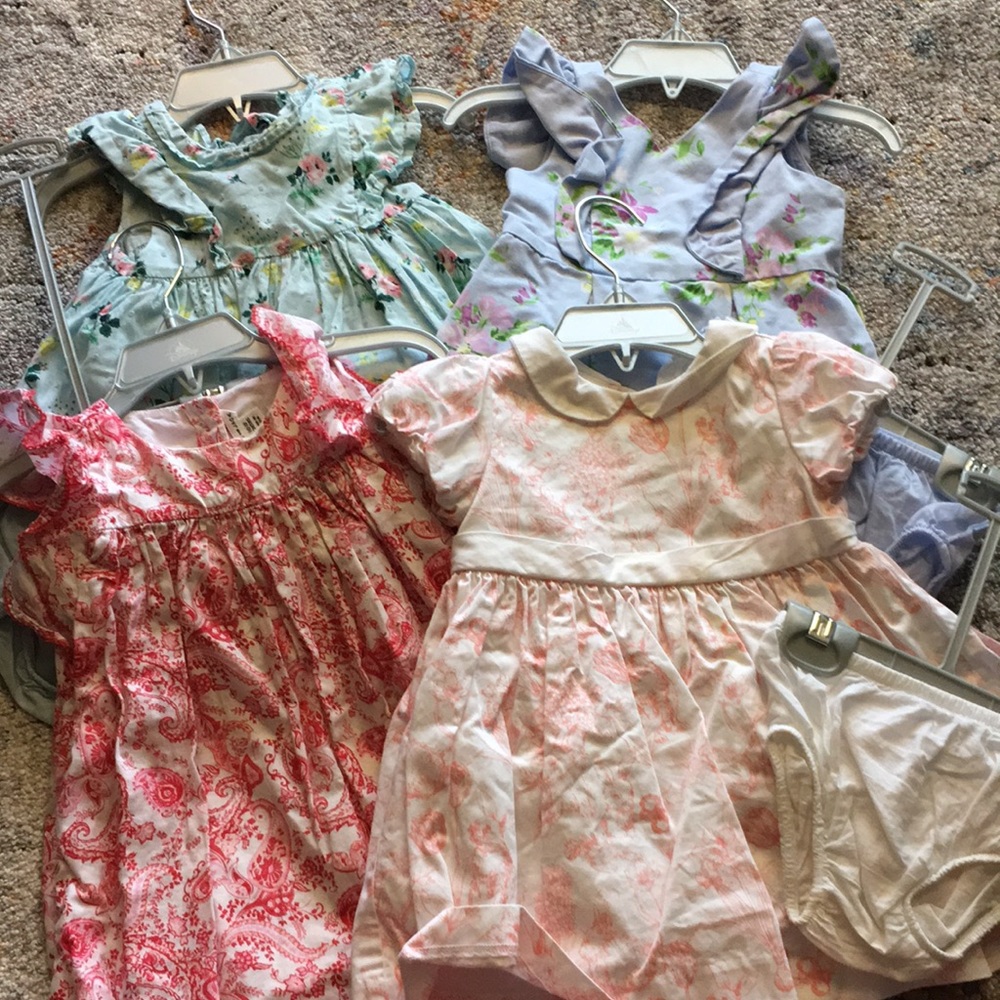 Janie and Jack Dresses. 6-12 months.
